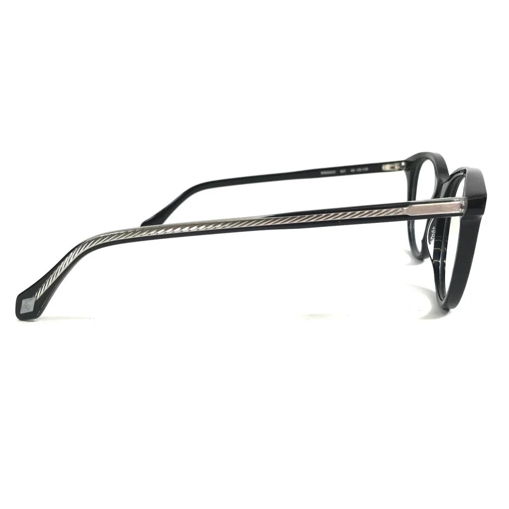 Brioni Eyeglasses Frames BR0032O 001 Polished Black Round Full Rim 49-20-145